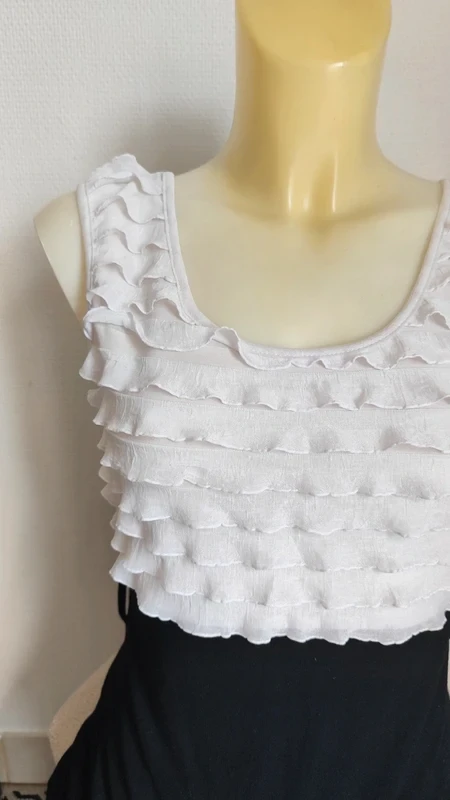 Adorable little black and white two-tone preppy / retro skater dress Size 3 – photo 5